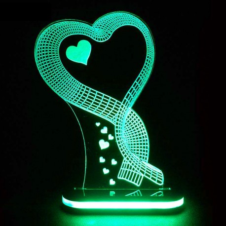 چراغ خواب سه بعدی طرح گل کد chkh-011