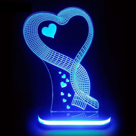 چراغ خواب سه بعدی طرح گل کد chkh-011