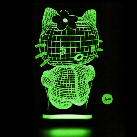 چراغ خواب سه بعدی طرح کیتی کد chkh-009