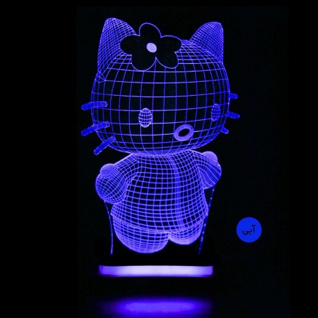 چراغ خواب سه بعدی طرح کیتی کد chkh-009