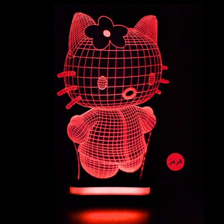 چراغ خواب سه بعدی طرح کیتی کد chkh-009