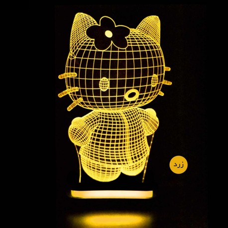 چراغ خواب سه بعدی طرح کیتی کد chkh-009