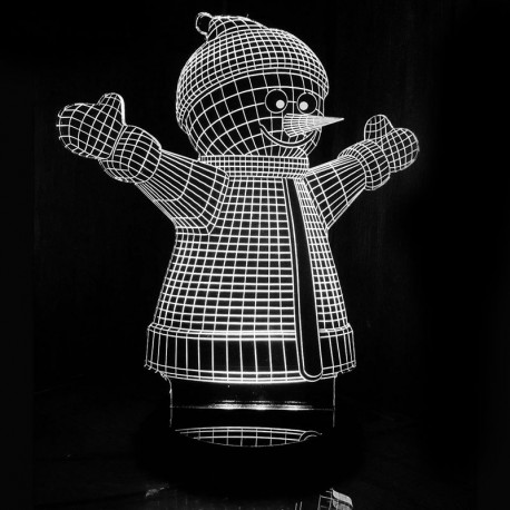 چراغ خواب سه بعدی طرح آدم برفی کد CHKH-020