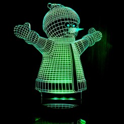 چراغ خواب سه بعدی طرح آدم برفی کد CHKH-020