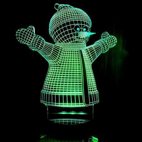 چراغ خواب سه بعدی طرح آدم برفی کد CHKH-020