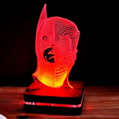 چراغ خواب سه بعدی طرح  بتمن و جوکر کد CHKH-021