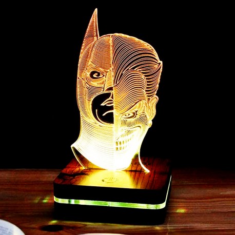 چراغ خواب سه بعدی طرح  بتمن و جوکر کد CHKH-021