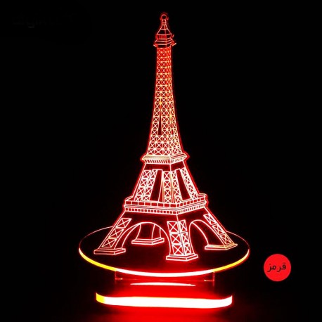 چراغ خواب سه بعدی طرح برج ایفل کد CHKH-022