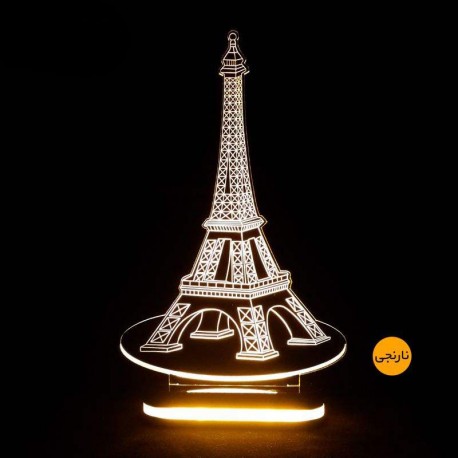 چراغ خواب سه بعدی طرح برج ایفل کد CHKH-022