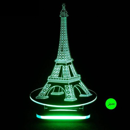 چراغ خواب سه بعدی طرح برج ایفل کد CHKH-022