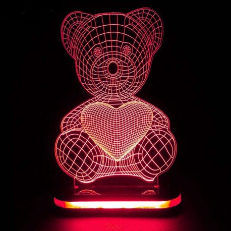 چراغ خواب سه بعدی طرح خرسی کد CHKH-027