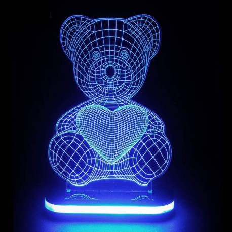 چراغ خواب سه بعدی طرح خرسی کد CHKH-027