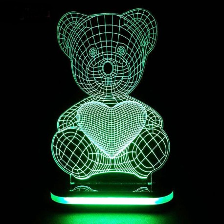 چراغ خواب سه بعدی طرح خرسی کد CHKH-027