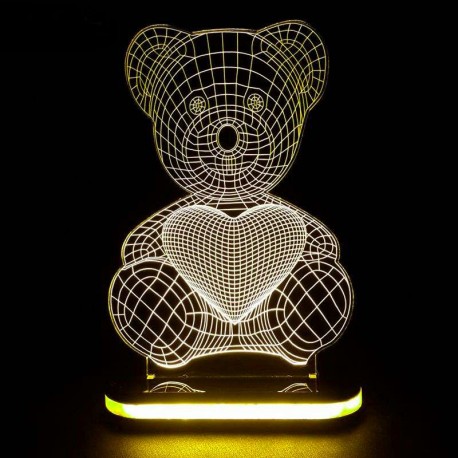 چراغ خواب سه بعدی طرح خرسی کد CHKH-027
