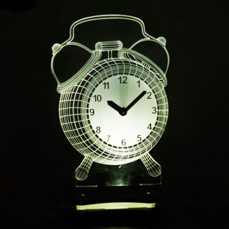 چراغ خواب سه بعدی طرح ساعت کد CHKH-029