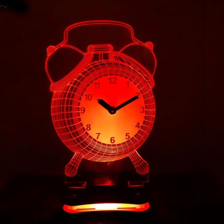 چراغ خواب سه بعدی طرح ساعت کد CHKH-029