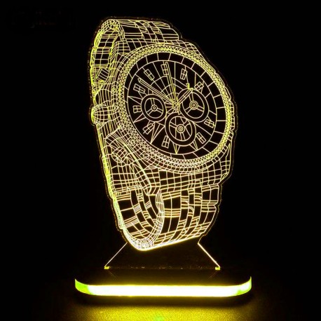 چراغ خواب سه بعدی طرح ساعت مچی کد CHKH-030