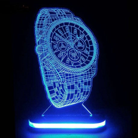 چراغ خواب سه بعدی طرح ساعت مچی کد CHKH-030