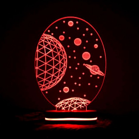 چراغ خواب سه بعدی طرح فضا کد CHKH-033