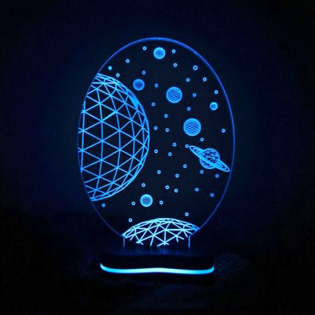 چراغ خواب سه بعدی طرح فضا کد CHKH-033