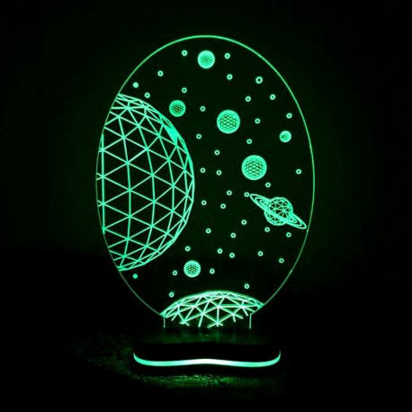 چراغ خواب سه بعدی طرح فضا کد CHKH-033