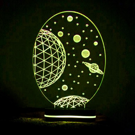 چراغ خواب سه بعدی طرح فضا کد CHKH-033