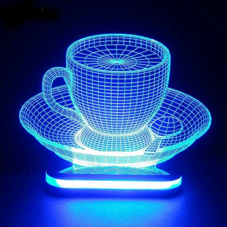 چراغ خواب سه بعدی طرح فنجان کد CHKH-034