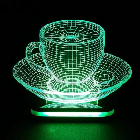 چراغ خواب سه بعدی طرح فنجان کد CHKH-034