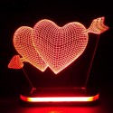 چراغ خواب سه بعدی طرح قلب کد CHKH-035 چراغ خواب سه بعدی طرح قلب کد CHKH-035