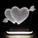 چراغ خواب سه بعدی طرح قلب کد CHKH-035