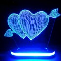چراغ خواب سه بعدی طرح قلب کد CHKH-035 چراغ خواب سه بعدی طرح قلب کد CHKH-035