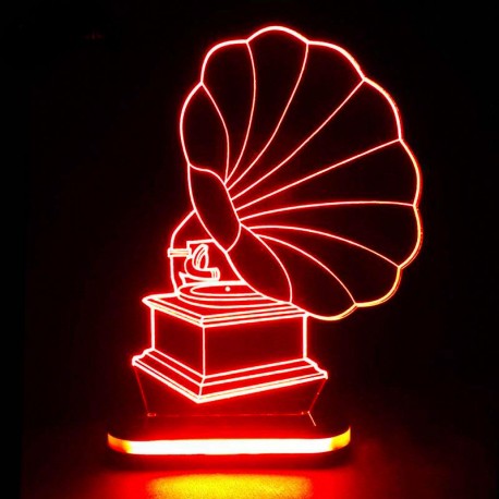 چراغ خواب سه بعدی طرح گرامافون کدCHKH-037