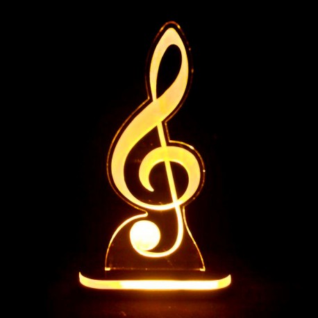 چراغ خواب سه بعدی طرح نت موسیقی کدCHKH-043