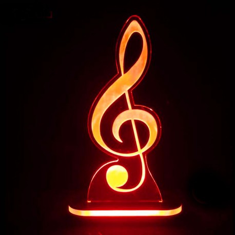 چراغ خواب سه بعدی طرح نت موسیقی کدCHKH-043