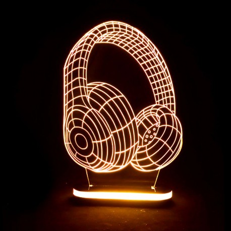 چراغ خواب سه بعدی طرح هدفون کدCHKH-045