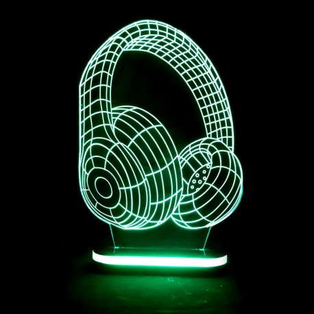 چراغ خواب سه بعدی طرح هدفون کدCHKH-045