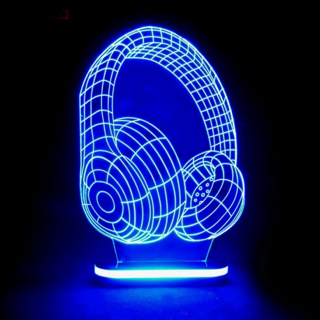 چراغ خواب سه بعدی طرح هدفون کدCHKH-045