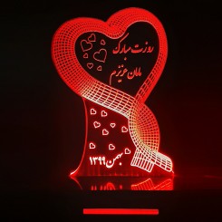 چراغ خواب سه بعدی طرح گل کد chkh-011