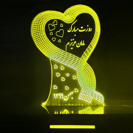 چراغ خواب سه بعدی طرح گل کد chkh-011