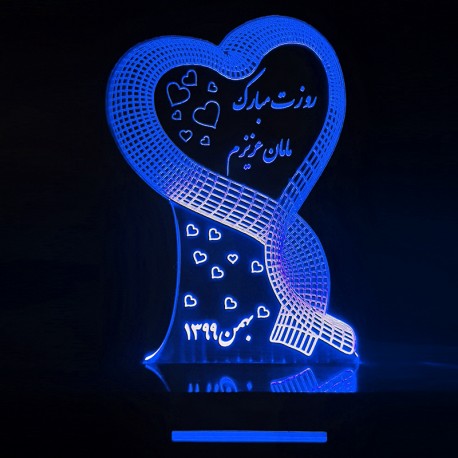 چراغ خواب سه بعدی طرح گل کد chkh-011