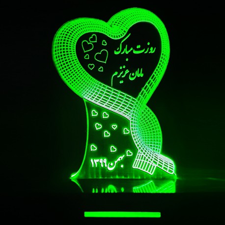 چراغ خواب سه بعدی طرح گل کد chkh-011