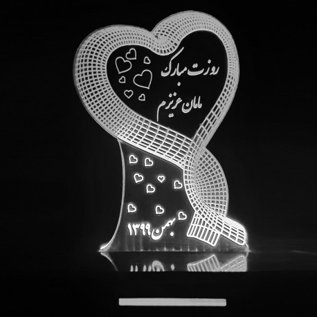 چراغ خواب سه بعدی طرح گل کد chkh-011