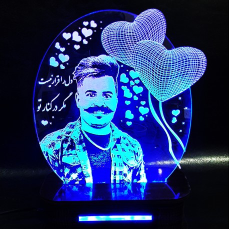 چراغ خواب چهره طرح قلب کد CHKCH-01