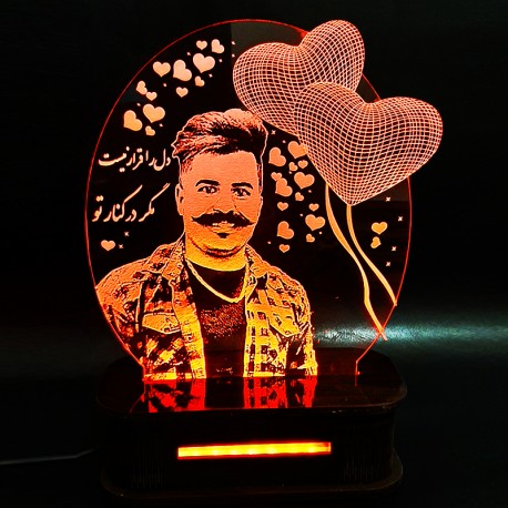 چراغ خواب چهره طرح قلب کد CHKCH-01