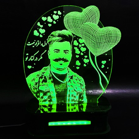 چراغ خواب چهره طرح قلب کد CHKCH-01