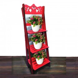 استند گلدان ۳ طبقه پله ای تاجدار جی اچ استور