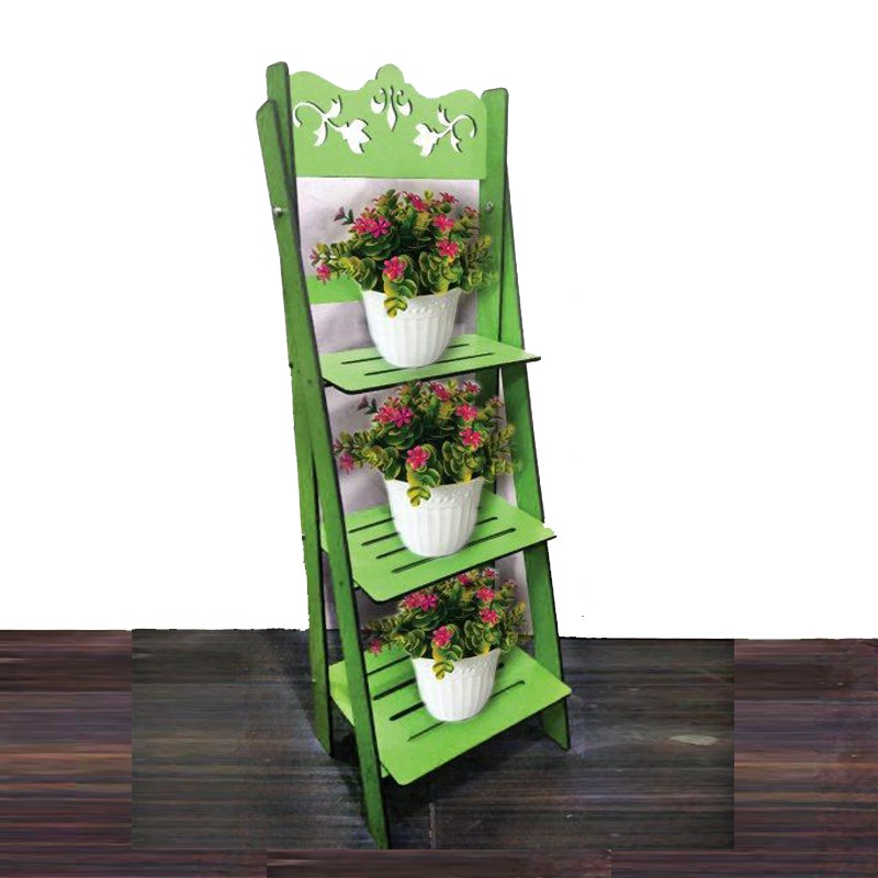 استند گلدان ۳ طبقه پله ای تاجدار جی اچ استور