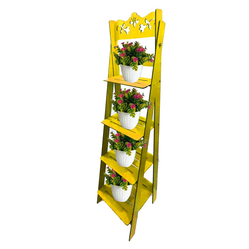 استند گلدان 4 طبقه پله ای تاجدار جی اچ استور