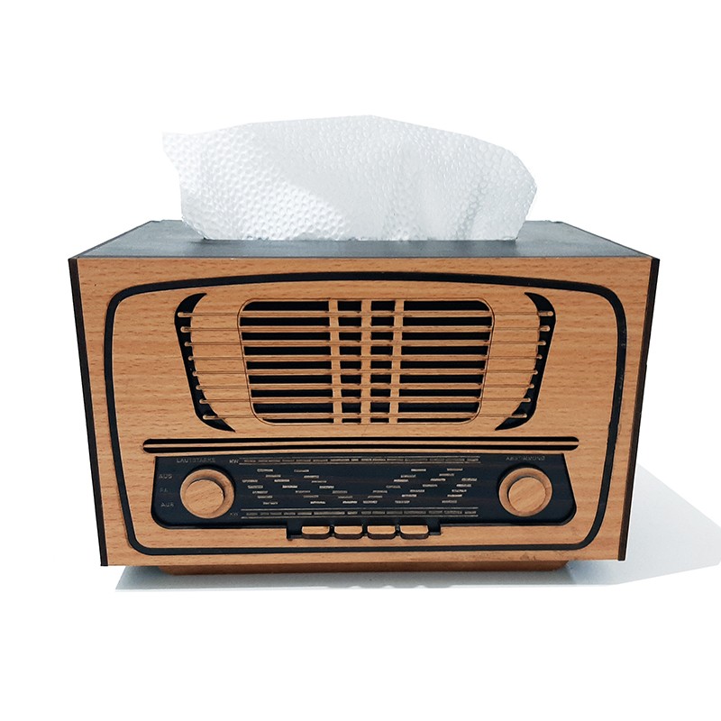 جعبه دستمال کاغذی طرح رادیو قدیمی