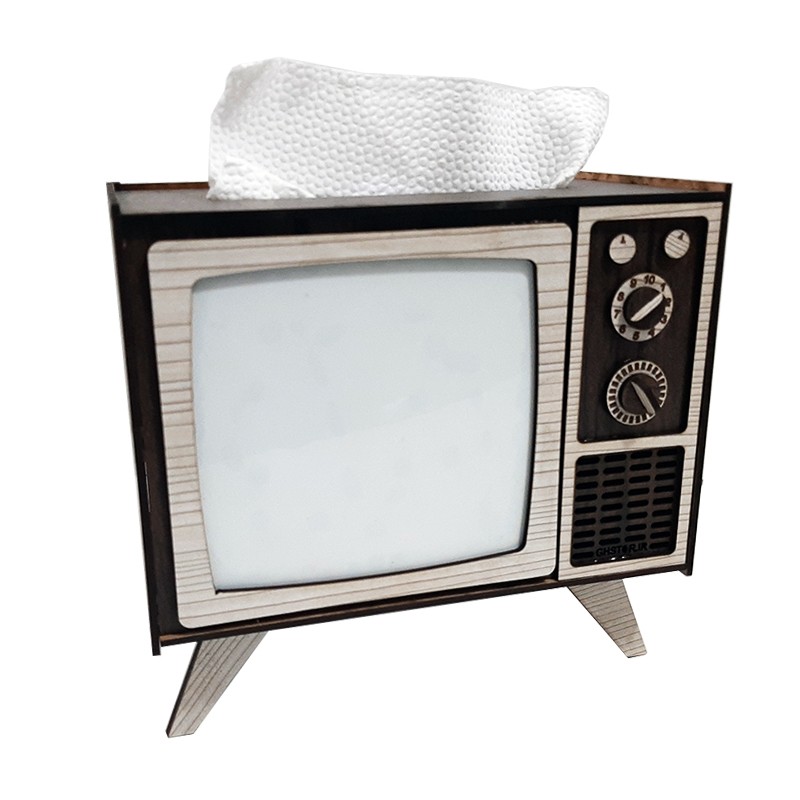 جعبه دستمال کاغذی جی اچ استور طرح تلویزیون